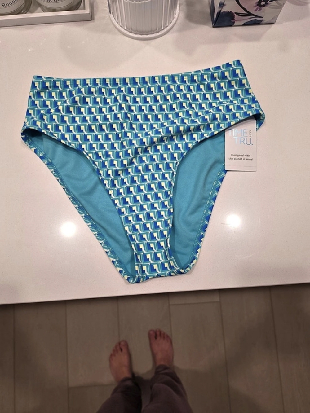 Time and Tru Swim High Waist Bikini Bottoms Size M